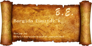 Bergida Euszták névjegykártya